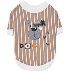 Puppia PAQA-TS1401 Honden T-shirt, Boomer, beige, Small