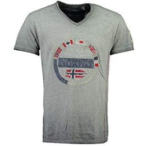Geographical Norway - Heren T-shirt, Grijs, 3XL