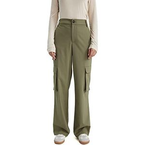 DeFacto Casual gebreide broek voor dames, joggingbroek - standaard pasvorm joggingbroek dames joggingbroek, joggingpak vrouw, khaki, 42