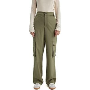 DeFacto Casual gebreide broek voor dames, joggingbroek - standaard pasvorm joggingbroek dames joggingbroek, joggingpak vrouw, khaki, 34
