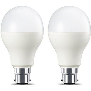 Amazon Basics B22 Ledlamp, 14 W (vervangt 100 W), warm wit, verpakking van 2