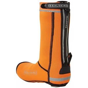 SEALSKINZ Uniseks Hempton overschoen met gesloten zool voor fietsers, voor alle weersomstandigheden, oranje, S