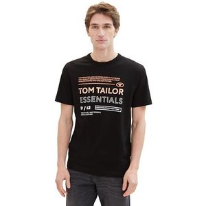 TOM TAILOR T-shirt voor heren, 29999 - Black, M