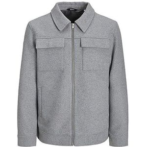 Bestseller A/S JJEMORRISON Wool Jacket SN Wollen jas, Light Grey Melange, L, lichtgrijs gem., L