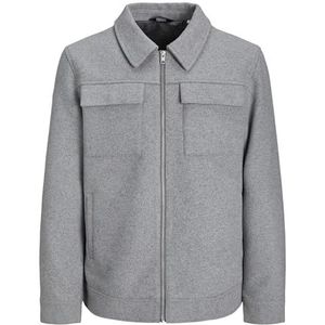 Bestseller A/S JJEMORRISON Wool Jacket SN Wollen jas, Light Grey Melange, L, lichtgrijs gem., L