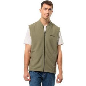 Jack Wolfskin Heren Light Curl Vest M Fleece vest, Bay Leaf, L, Bay Leaf, L