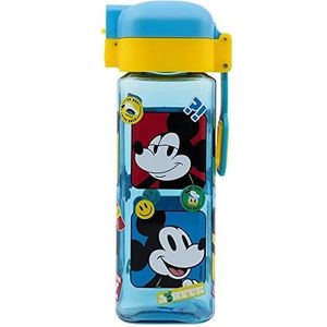 Mickey Mouse herbruikbare drinkfles voor kinderen, lekvrij, met draaggreep, inhoud 550 ml