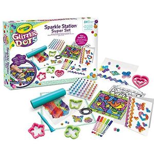 CRAYOLA 25-1085 Glitter Dots - Sparkle Station Deluxe, Creatieset, Een leuk cadeau voor kinderen vanaf 5 jaar oud