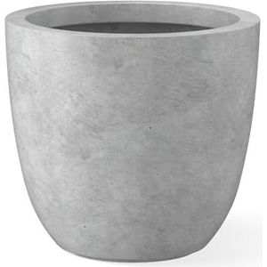Kante Buitenbak, 14 inch diameter, natuurlijk beton