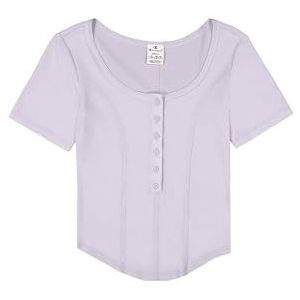 Champion Legacy Emotional Dance W (117437) - Light Cotton/Poly Waffle (140g) SS Crewneck T-shirt, Orchidee (ORP), S Emotional Dance Dames FW24, Orchidee (Orp), S