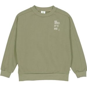 Müsli by Green Cotton Jongens Yes It's Me sweatshirt pullover sweater, Poetry Green, 104