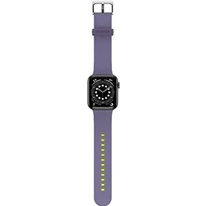OtterBox horlogeband voor de hele dag voor Apple Watch Series 9/8/7/6/SE 2e gen/SE 1e gen/5/4/3 - 42mm/44mm/45mm, vervangende duurzame, zachte siliconen band voor Apple Watch, Purper/Groen
