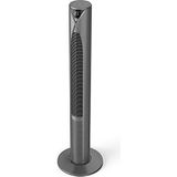 Hama Staande ventilator Smart Home (ventilator met afstandsbediening, app, spraakbediening, torenventilator met oscillatie 80°, 3 snelheden, timer, temperatuursensor, 45 watt, 117 cm) zwart