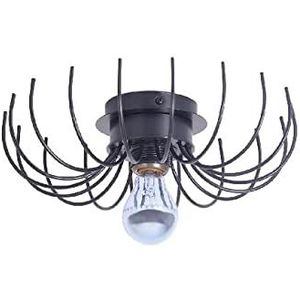 Homemania 5003-032-BLC plafondlamp Lion, metaal, zwart, 32 x 32 x 9 cm, 1 x E27, max, 100 W