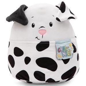 Kussen Chill-NICI Dalmatiër 20 cm wit - Heerlijk zacht knuffelkussen voor jongens, meisjes, baby's en liefhebbers van knuffels; Ideaal voor thuis, op de kleuterschool of onderweg