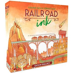 Heidelberger Spieleverlag, Horrible Guild HR013 Railroad Ink: Edition Knalrood - dobbelspel, voor 1-6 spelers, vanaf 8 jaar, Duits