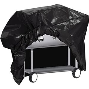 Ram® Grote BBQ Cover Grote Wagon Trolley Olievat BBQ Barbecue Groene Tuinbescherming Waterdichte Cover 145CM X 61CM X 117CM IN ZWART/GRIJS/GROEN (zwart)