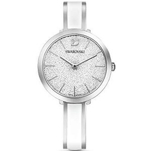Swarovski Crystalline Delight horloge, Swiss Made, Metalen armband, Wit, Roestvrij staal