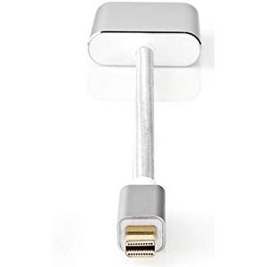 Mini DisplayPort-Kabel - DisplayPort 1.2 - Mini-DisplayPort Male - DVI-D 24+1-Pins Female - 21.6 Gbps - Verguld - 0.20 m - Rond - Gevlochten - Zilver - Cover Window Box