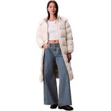 Calvin Klein Jeans dames ESSENTIAL MIDWEIGHT LONG PUFFER LV047D502G jassen, wit (Jet Stream), XS, Wit (Jet Stream), XS