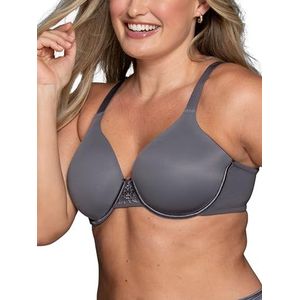 Vanity Fair Women's Beauty Back Smoothing Minimizer BH, minimaliseert buste lijn tot 3,8 cm, niet-gewatteerde cups tot H, Beugel - Steele, 95D