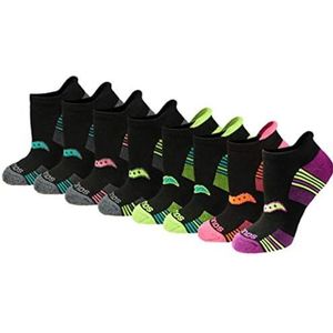 Saucony Multi Pack Performance Heel Tab Sportsokken voor dames, 8 stuks, zwart, verschillende (8 paar), 36-42 EU, Zwart verscheidenheid (8 paar), 36-42 EU