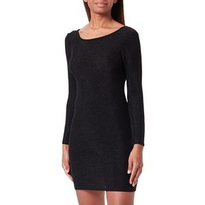 Sookie Dames gebreide jurk met lange mouwen Mini 11127257-SO01, zwart, XS/S, zwart, XS/S