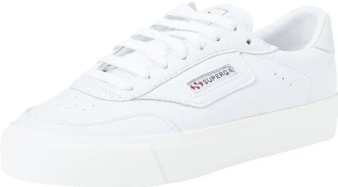 Superga 3843 - Tennisschoenen - Wit - Leer Bovenwerk - Rubber Buitenzool