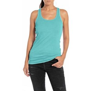 Replay Rib Tanktop voor dames, 337 Amalfi Green, XS