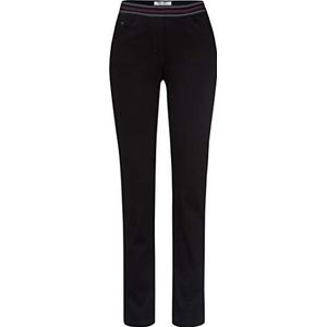 RAPHAELA by BRAX Dames slim fit jeans broek Style Pamina Stretch met elastische tailleband, zwart, 42 NL Kort