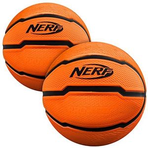 Nerf Mini-schuimbasketballen - Indoor + Outdoor Foam Basketballen - 12,7 cm (5 in) voor mini + over de deur basketbalhoepels - 2 ballen inbegrepen - vervangende mini-basketballen - oranje