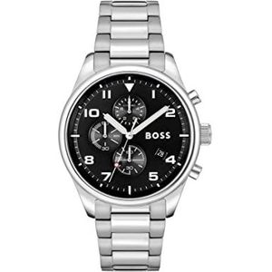 BOSS Heren analoog quartz horloge met roestvrij stalen band 1514008, Zwart, armband