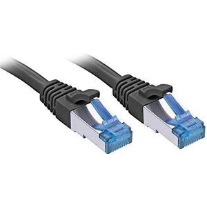 LINDY 47421 RJ45 Netwerkkabel, patchkabel CAT 6A S/FTP 25.00 m Zwart 1 stuk(s)