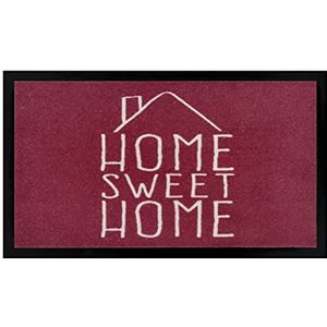 Hanse Home Design deurmat Home Sweet Home (45 x 75 cm, geschikt voor binnen en buiten, 100% polyamide, onderhoudsarm, wasbaar, duurzaam, ideaal voor de hal) baksteenrood
