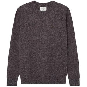 Springfield Reconsider Pretwisted Basic Pullover 7GG met crew kraag en decoratief patch-label, Rood, L