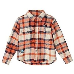 s.Oliver jongenshemd lange mouwen, Beige check, 92 cm