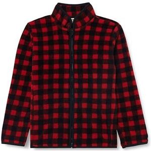 Koton Boys fleece sweatshirt met stand-up hals, ritssluiting en lange mouwen, rood (420), 9-10 Jahre