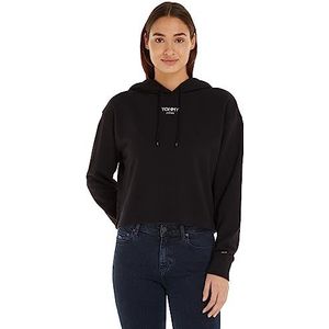 Tommy Jeans Dames Tjw RLX CRP Ess Logo Hoodie Sweatshirt, Zwart, XL