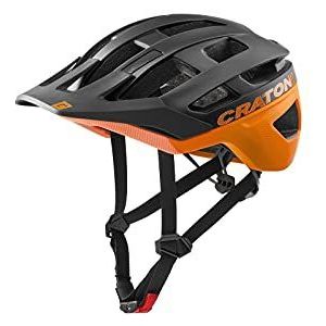 Cratoni Unisex – Volwassenen Allrace helm, zwart/neon oranje mat, L