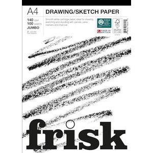 Frisk Tekenen/Schetsen Papier Pad Jumbo 140gsm 100vellen A4