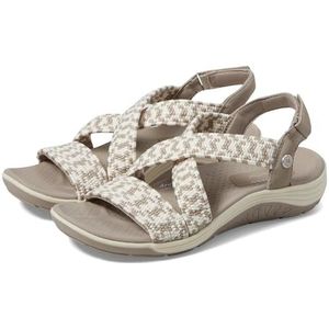 SKECHERS Women's Martha Stewart Reggae Cup-Coastal Trail Flat Sandal, Taupe Natural, 11