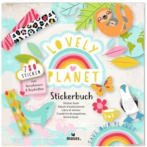moses 26281 Lovely Planet Stickerboek, kleurrijk