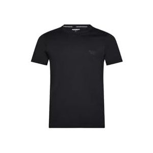 Emporio Armani Heren Mannen Mannen Crew Neck Rubber Pixel Logo T-Shirt, zwart, S
