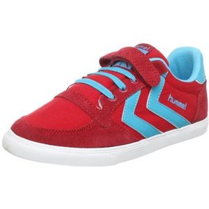 hummel Uniseks kinderSlimmer Stadil JR Low-Top, Ribbon Rood Scuba Blauw, 36 EU