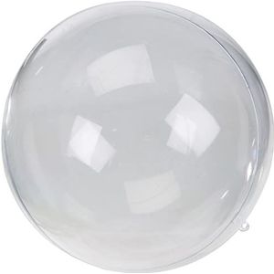 Rayher Hobby Rayher 3945737 Plastic bal, 2-delig, diameter 20 cm, kunststof bal om te vullen, transparant, acrylbal met ophangoog, decoratieve bal, doorzichtig, kerstbal, tweedelig