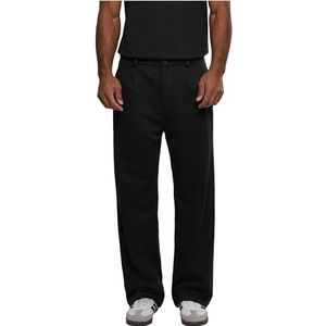 Urban Classics Heren Front Pleated Sweat Pants, broek voor mannen, verkrijgbaar in zwart, maten 28-44, zwart, 32