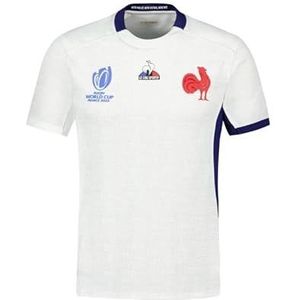 Replica shirt heren XV Frankrijk – rugby wereldkampioenschap 2023, Wit, 4XL