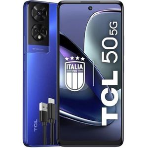 TCL Mobile 50 5G Smartphone, MediaTek Dimensity 6100+ chipset, 6,56 inch HD+ display, 128, 8 RAM, uitbreiding 4 en 4 RAM, 50 MP dubbele hybride camera, Android 14, 5010 mAh