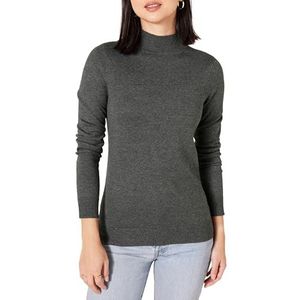 Amazon Essentials Lichtgewicht Mockneck Sweater Charcoal Heather, XS