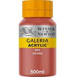 Winsor & Newton 2150564 Galeria acrylverf, hoge pigmentatie, lichtecht en verouderingsbestendig, romige vloeiende consistentie - 500ml Pot, Red Ochre